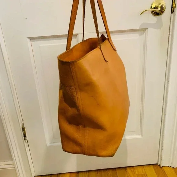 Madewell Brown Leather Zip-top Transport Tote Bag XL size - Picture 14 of 16